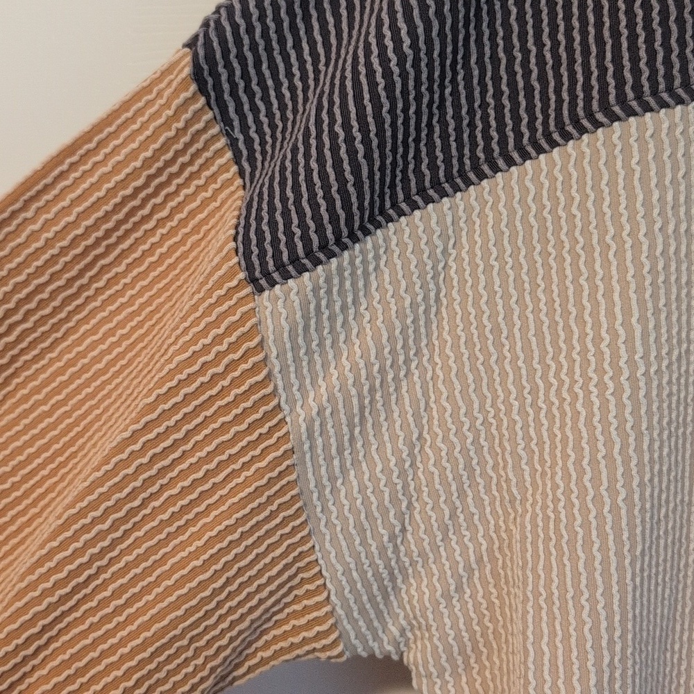 Anyshow Colorblock Ribbed Long-sleeve Crewneck Top NWT - Picture 2 of 8